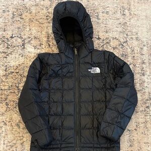 The North Face Quilted Black Hooded Jacket